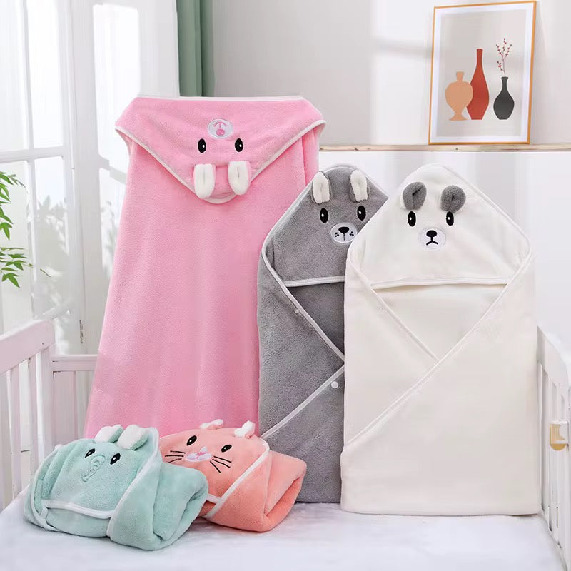 Cape de bain pour bébé à capuche - Douceur et beauté