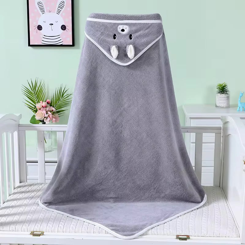 Cape de bain pour bébé à capuche - Douceur et beauté
