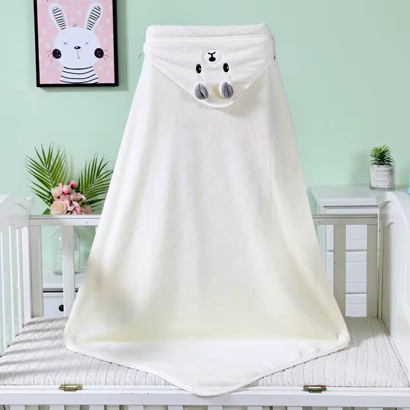 Cape de bain pour bébé à capuche - Douceur et beauté