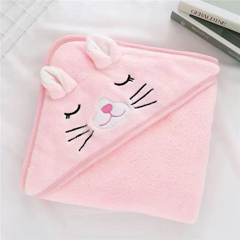 Cape de bain pour bébé à capuche - Douceur et beauté