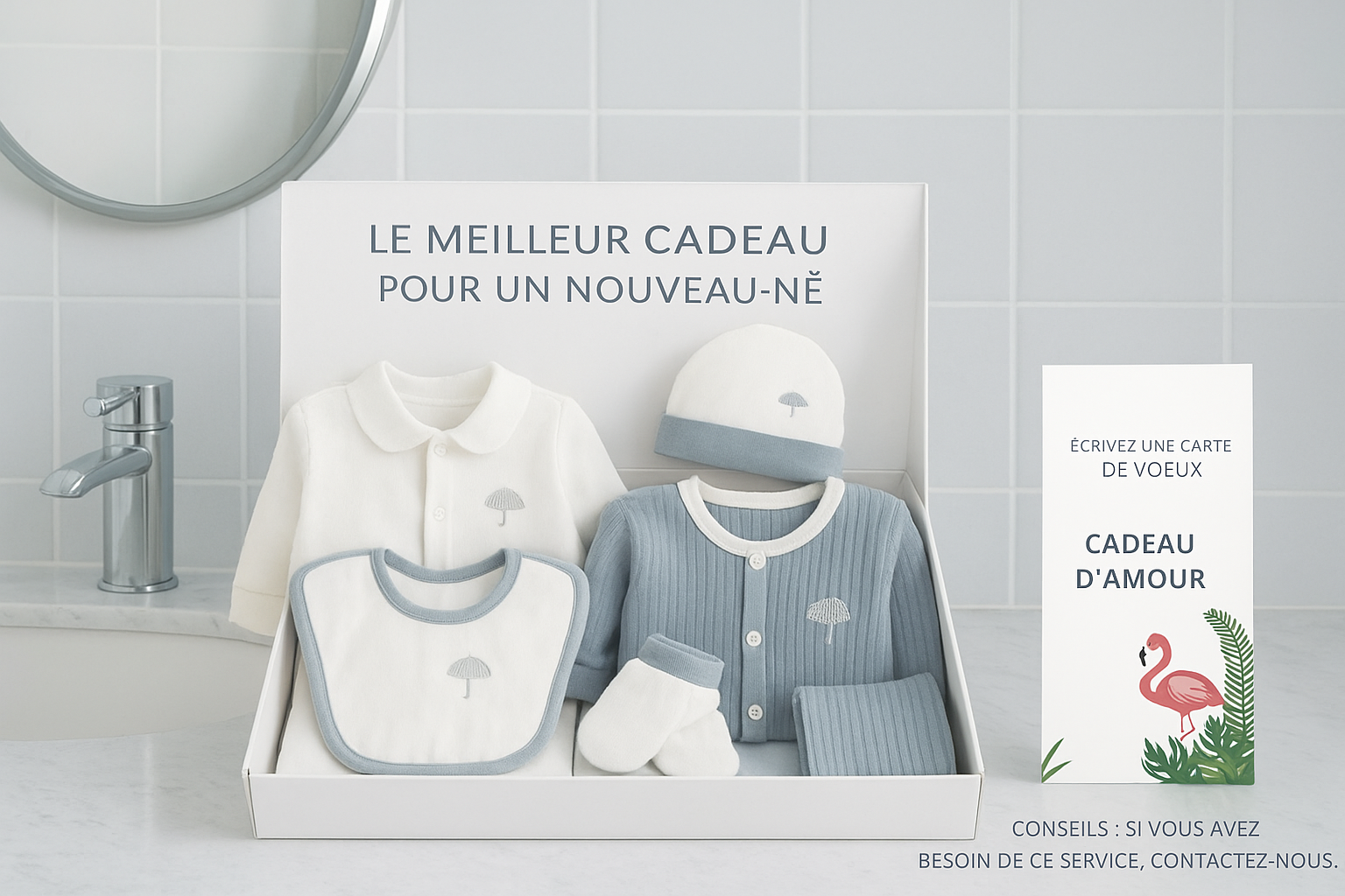 Coffret pour nouveau-né - composé de 28 pièces